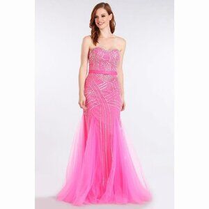 PINK Tulle Sequin Dress